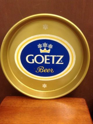 Vintage Goetz Beer Metal Tray