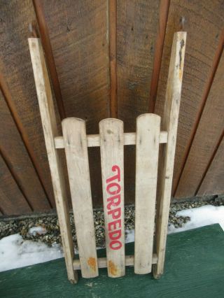 Vintage Wooden Snow Sled Great For Hang For Decor 35 " Long X 13 " Wide