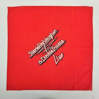 Stevie Ray Vaughan Double Trouble Live Tour Bandana Red Vintage Scarf 21 X 21