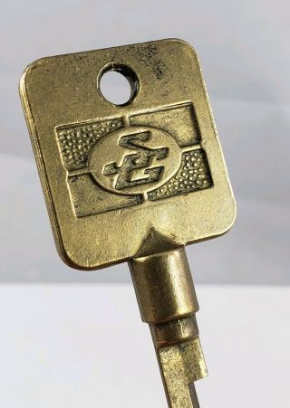 Vintage Sargent & Greenleaf S & G Brass Environmental Padlock Key 90 - Only Key
