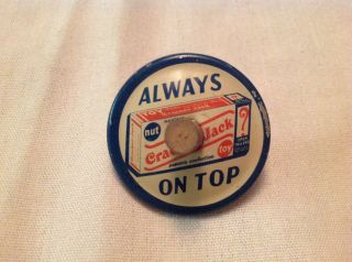 Vintage Advertising Top Cracker Jack Always On Top Shape Toy Spinner