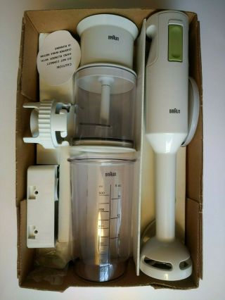 Classic Vintage Early 1990s Braun Hand Blender And Chopper Mr 370