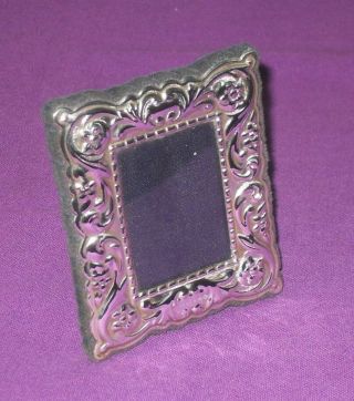 Vintage 2000 Small Embossed Sterling Silver Fully Hallmarked Photo Picture Frame
