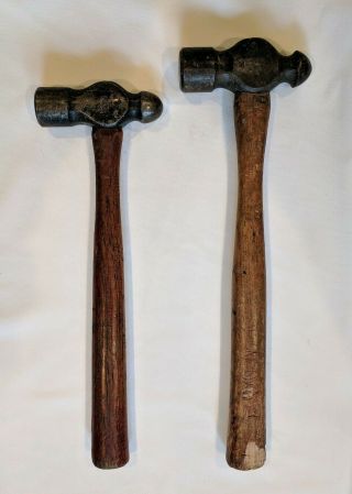Vintage Armstrong 2 & Plumb Ball Peen Blacksmith Hammer Head Tool Usa