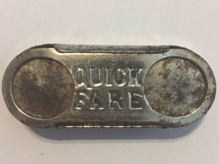 Vintage Quick Fare Train Or Bus Token Holder Rare Hard To Find