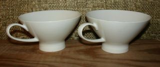 Set Of 2 Vintage Rosenthal Germany Classic Modern White Footed Cup