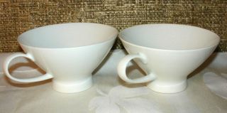 Set of 2 Vintage Rosenthal Germany Classic Modern White footed cup 2