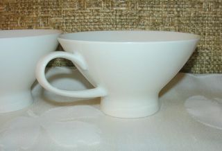 Set of 2 Vintage Rosenthal Germany Classic Modern White footed cup 3