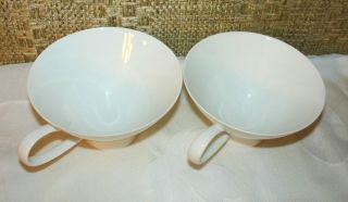Set of 2 Vintage Rosenthal Germany Classic Modern White footed cup 4