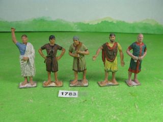 Vintage Sanderson Metal Figures X5 Romans Toy Models 1783