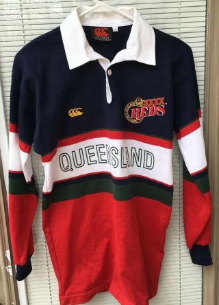 Canterbury Vintage 1990s Queensland Reds Australia Rugby Union L/s Size S