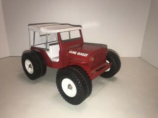 Vintage 1968 - 70’s Tonka Dune Buggy Red With White Pressed Steel Toy Vintage Toy