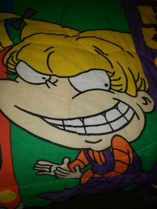 Vintage Rugrats Pickles Reptar Twin Bed Size Comforter 90s Nickelodeon 1996 3