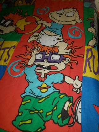 Vintage Rugrats Pickles Reptar Twin Bed Size Comforter 90s Nickelodeon 1996 4