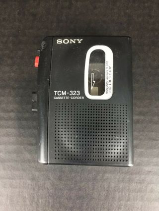 Vtg Sony Tcm - 323 Cassette Recorder Tape Player Voice Recorder Great