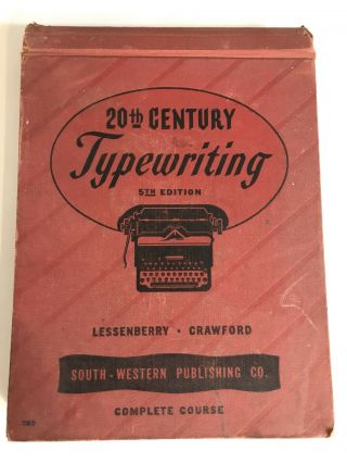 1947 Hb 20th Century Typewriting Complete Course 5th Edition Rare Vtg Textbook
