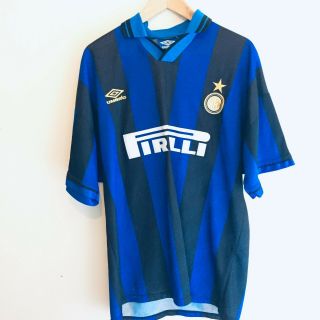 Inter Milan Home Shirt 1995/1996 Umbro Internazionale Vintage Authentic Xl