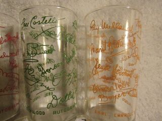 7 Vintage Earl Carroll ' s Hollywood Autographed Glasses/Tumblers ALL Different 2