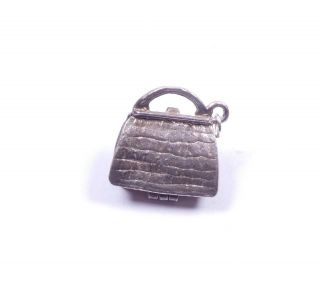 Vintage Charm Ladies Handbag Opens To Items 925 Sterling Silver 4.  8g