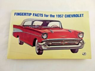 Vintage Book 1957 Chevrolet Fingertip Facts Salesman Booklet