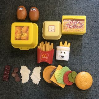 Vintage McDonald ' s Play Food Big Mac,  Fries,  McNugget Box 2