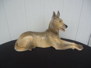 Vintage Large Alsatian Dog Figurine Statue 43cm