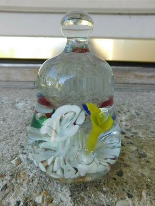 Vintage Gorgeous Flowered St.  Clair Glass Handmade Paperweight