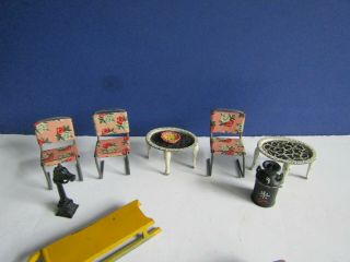 Vtg Tootsie Toy Doll House Furniture Patio Furniture Outdoor Furniture