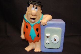 Vintage Fred Flintstone Hanna - Barbera Coin Bank Mailaway Pebbles Cereal 1992
