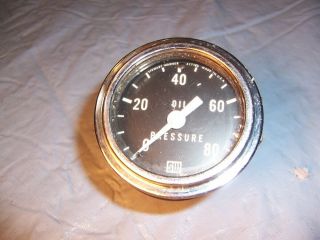 Vintage Stewart Warner Oil Pressure Gauge 0 - 80lb Psi,  Sw 360 - Ad S9 Made In Usa