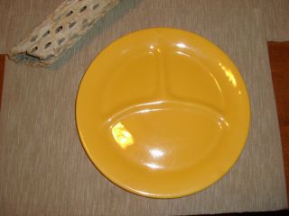 Vintage Bauer Pottery Plainware Chinese Yellow Grill Plate