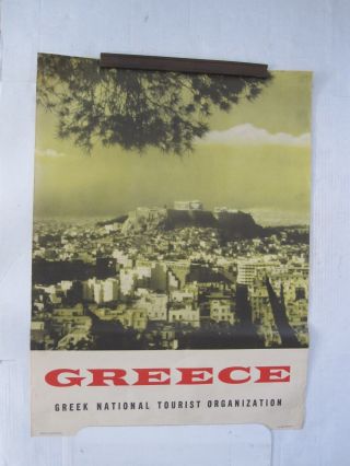 Vintage 1959 Greek Travel Poster,  Advertising