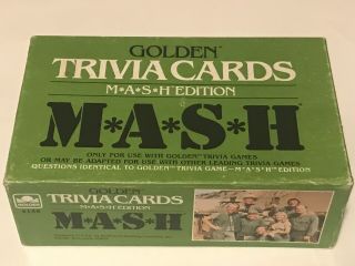 Vintage Golden Trivia Cards Mash Edition 1984