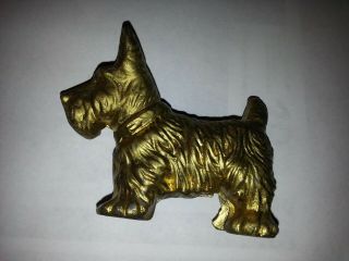 Vintage Metal Scottie Terrier Dog Figurine/cigarette Lighter