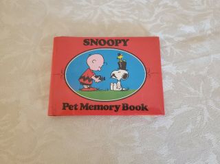 Vintage Snoopy Peanuts Pet Memory Book Photo Album 1980 