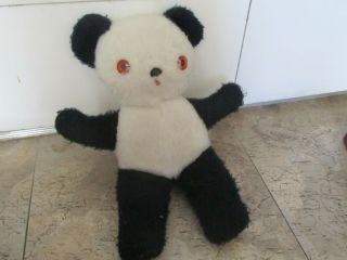 Vintage The Chad Valley Company England Black And White Teddy Bear Plush Toy