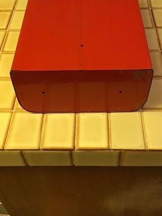 Vintage Red POST Metal Wall Mount Mailbox J - H Products Made In Sweden 4