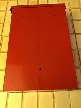 Vintage Red POST Metal Wall Mount Mailbox J - H Products Made In Sweden 6