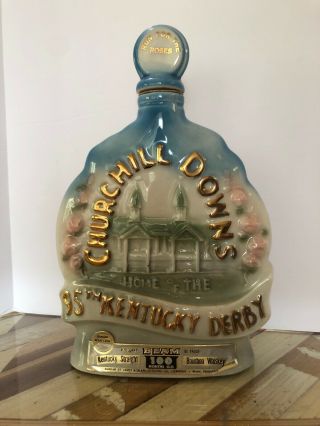 1969 " Churchill Downs/95th Kentucky Derby " Jim Beam Decanter/vase Vintage