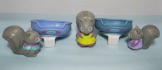 Vintage Playset Pvc Chipmunk/squirrel - Gray Bailey Lucy Pet Beds Mom/baby