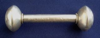 Ks Sterling Silver Stamped Vintage Hollow Musical Baby Rattle 1993