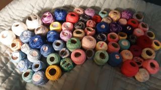 70 Balls Of Sz70 Crochet,  Tatting Cotton Thread,  Star,  Coats And Clark,  Vintage