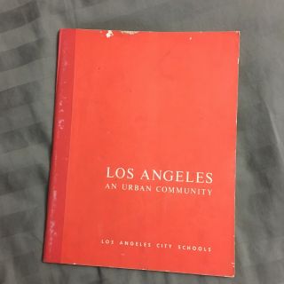 Los Angeles An Urban Community 1960s Vtg School Textbook California