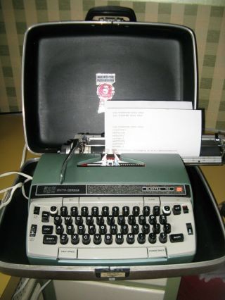 Vintage 1970s Smith Corona Electra 120 Electric Typewriter In Hard Case,  Ribbon