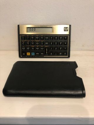 Vintage Hewlett Packard Hp 12c Financial Calculator W/ Sleeve,