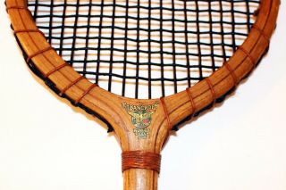 Antique vintage 1930s.  BANCROFT bamboo/ ash squash racquet,  all beauty 3
