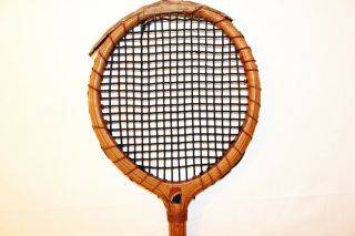 Antique vintage 1930s.  BANCROFT bamboo/ ash squash racquet,  all beauty 4