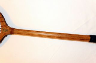 Antique vintage 1930s.  BANCROFT bamboo/ ash squash racquet,  all beauty 5