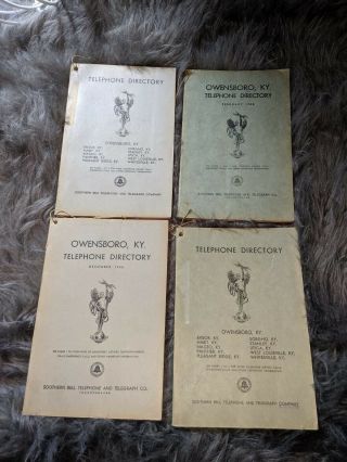 Vintage 4 Owensboro Kentucky Telephone Directory 1948 1950 Paper
