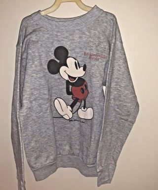 Vintage Mickey Mouse Sweatshirt 80s 90s Fort Lauderdale Fl Florida Women 